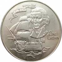 (1979) Монета Гибралтар 1979 год 1 крона "175 лет со дня смерти Горацио Нельсона"  Медь-Никель  UNC
